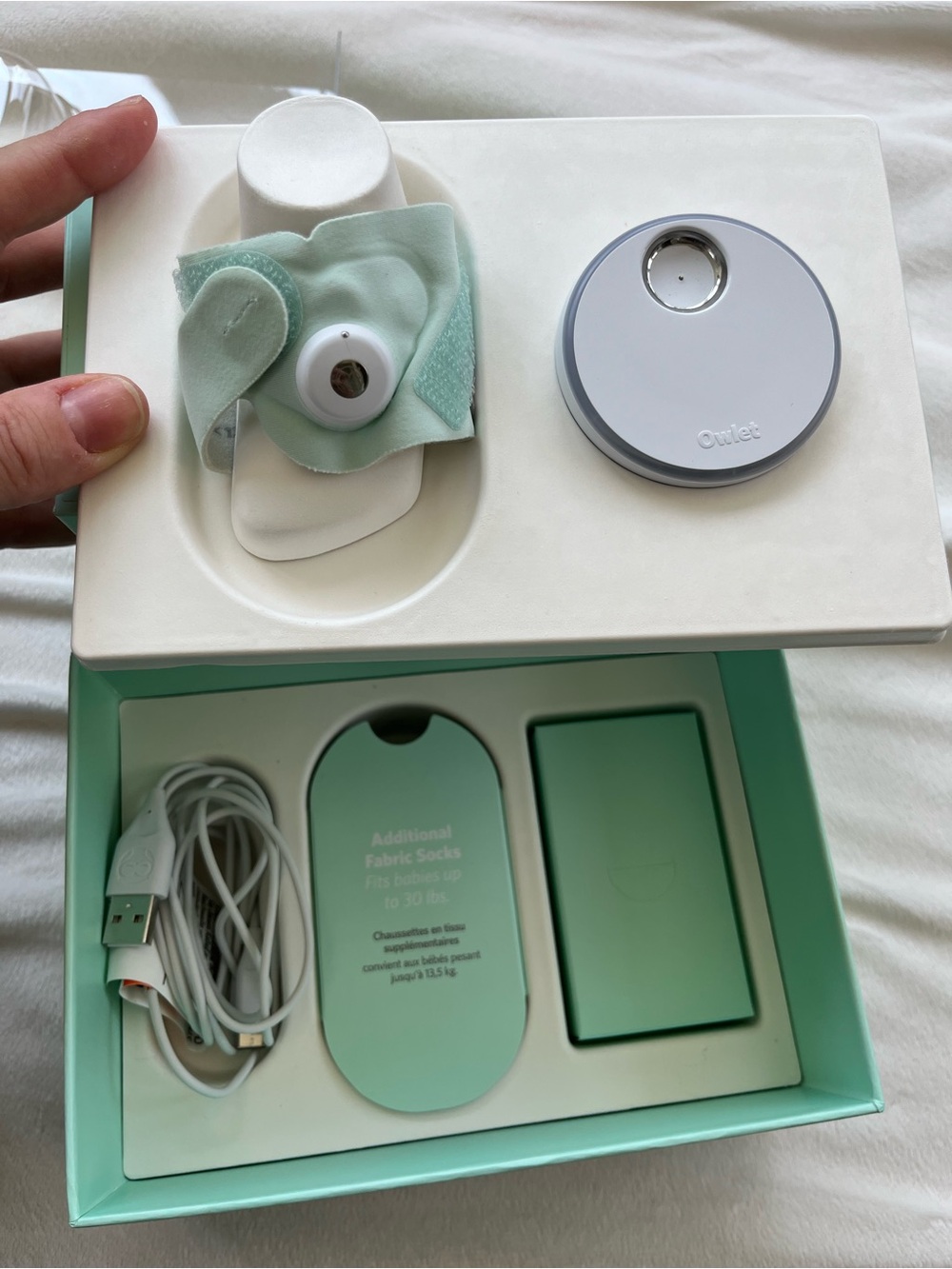 Owlet Dream Sock - Smart Sock Baby Monitor in Mint Green